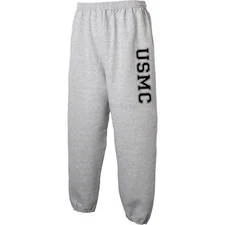 USMC MARINES PHYSICAL TRAINING SWEAT PANTS SPORT GREY