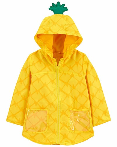 Toddler Girl Carter's Pineapple Rain Jacket, Girl's, Size: 2T, Yellow