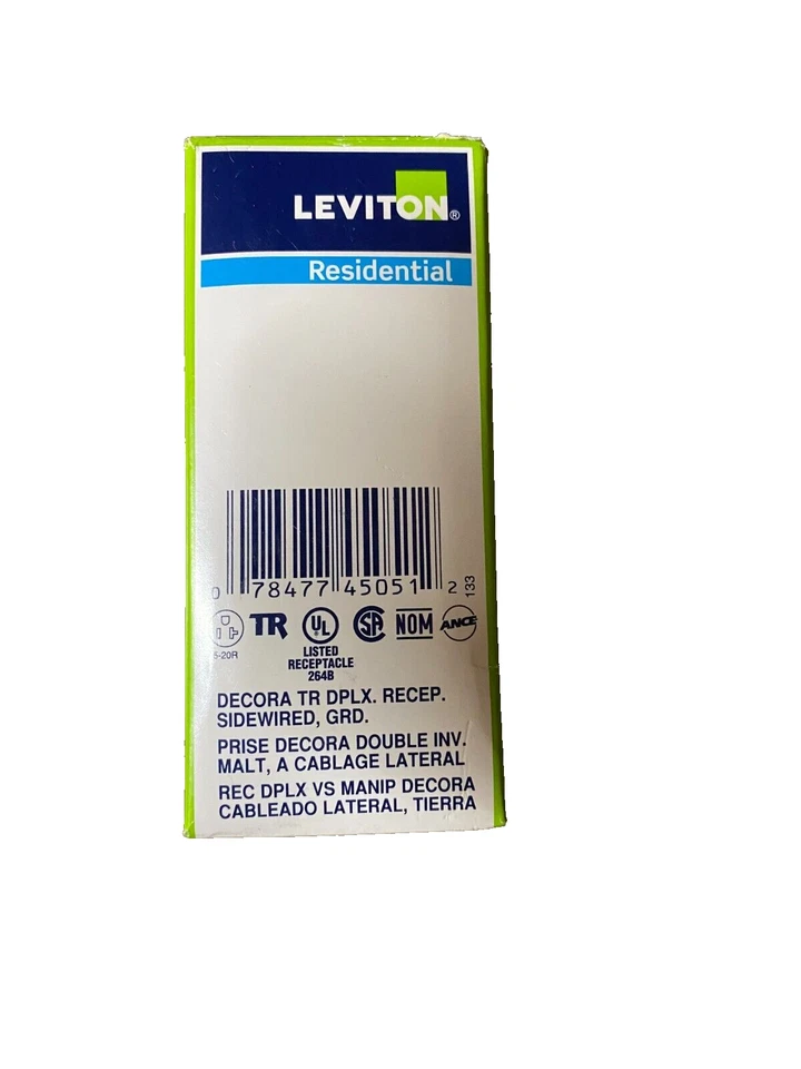 Leviton AFCI & GFCI Tamper-Resistant Duplex Receptacle 20A Black T5825-E - Image 2 of 4