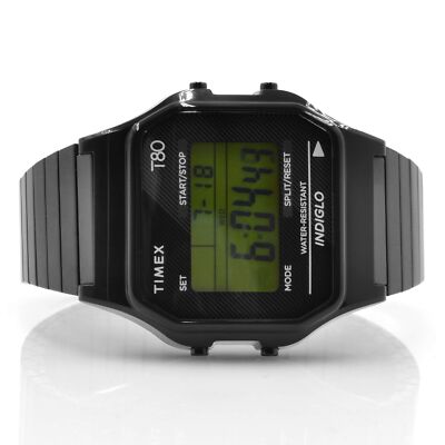 Timex T80 34mm Watch Black with Stainless Steel TW2R67000 | eBay