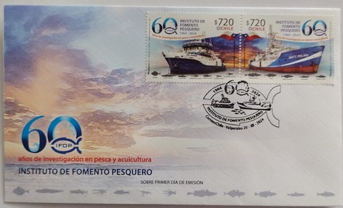 Chile 2024 FDC 60 Años Instituto de Fomento Pesquero - 第 1/2 張圖片