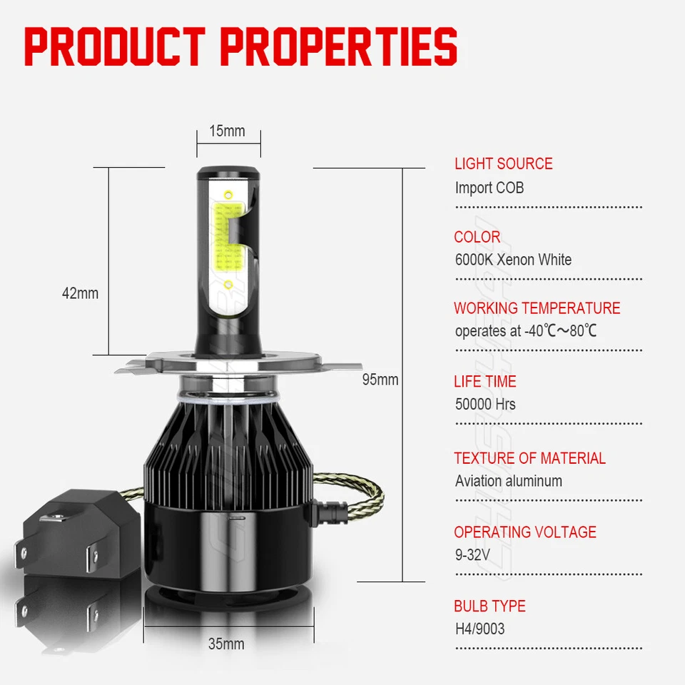 Par de faros LED 7x6 5x7 alto/bajo para camioneta de carga Chevy Express 1500 2500 3500** Foto 2 de 4