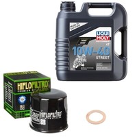 Hiflo ÖLfilter Set Lm 10W-40 Street 4L FüR Triumph Trophy 1215 Se Abs V13VH 2014