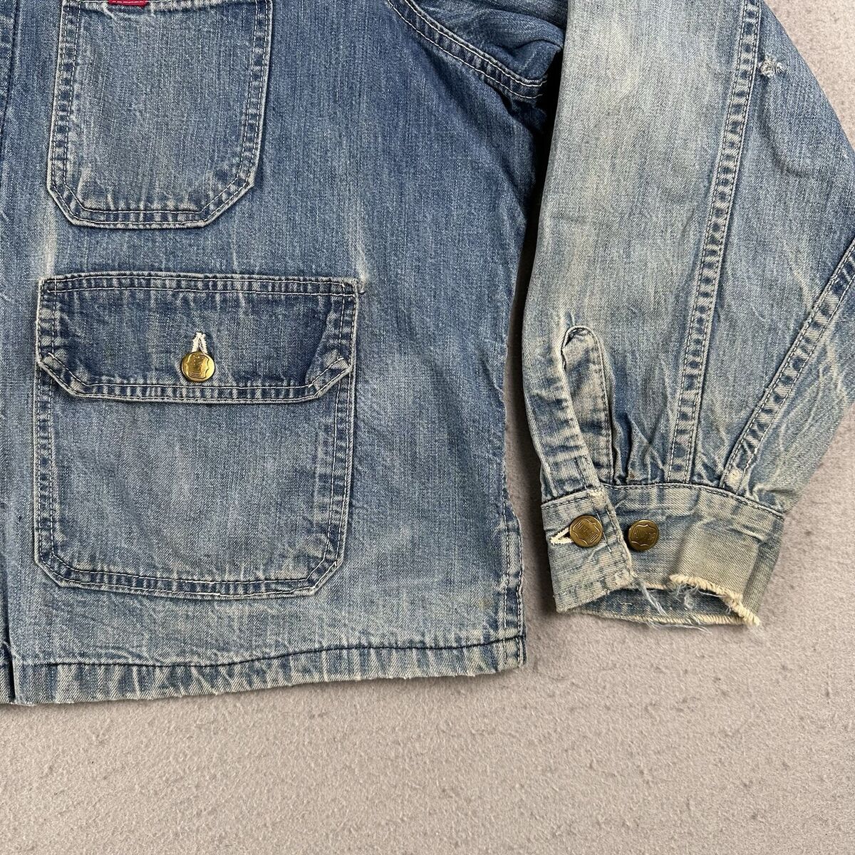 Vintage 50s 60s Big Smith Engineer Jacket Men's M Blue Denim Vintage 50s 60s Big Smith Engineer Jacket Men's M Blue Denim