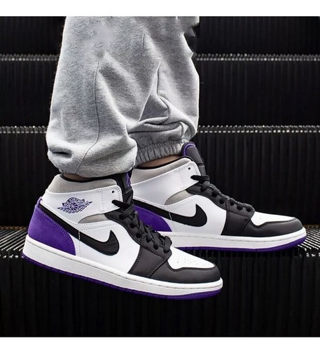 Nike Air Jordan 1 Mid SE Court Purple White UK Size 14 EUR 49.5 852542 105  | eBay