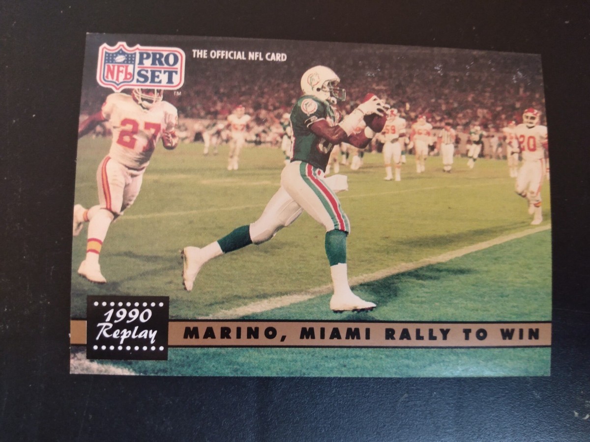 Marino, Miami Rally to Win - 1990 Replay - NFL 1991 Pro Set #340