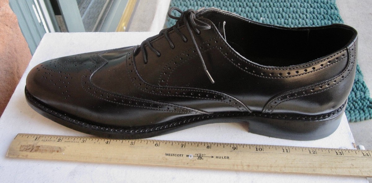 Samuel Windsor Black Leather Shoes Mens 13 Wingtip Cheltenham Brogues Handmade Samuel Windsor Men main image 2
