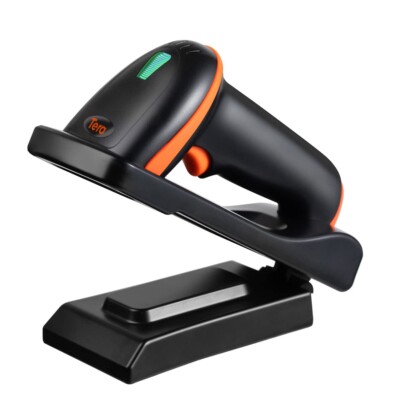 Tera 1D 2D QR Barcode Scanner mit verstellbarem Klappständer und Ladeschale