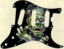 Stratocaster Strat Pickguard Custom to fit Fender SSS11 Hole ELITE Frankie 1 BK