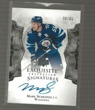 Mark Scheifele 2017-18 UD Ice Exquisite Auto #ES-MS Serial #d 28/65 Winnipeg Jet