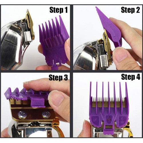 8Pcs Universal Hair Clipper Cutting Limit Comb Guide Attachment Replacement YIUK - Picture 8 of 14