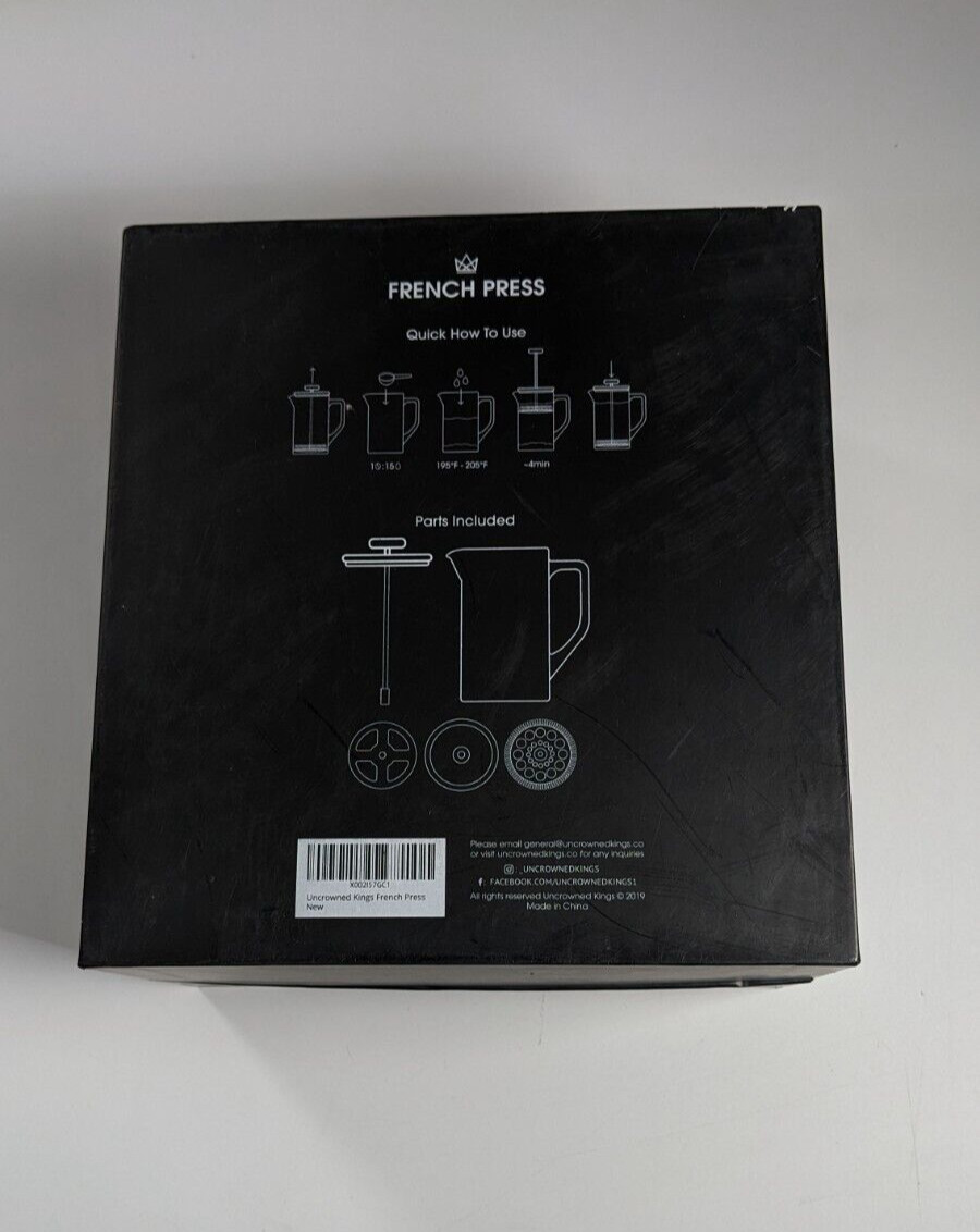 Uncrowned Kings French Press-Ceramic Marble Effect 600ml