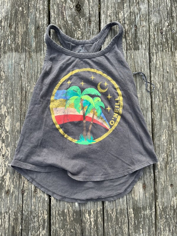 O'Neill ~ Girls Gray Surf Theme Tank Top ~ Size M or roughly 10