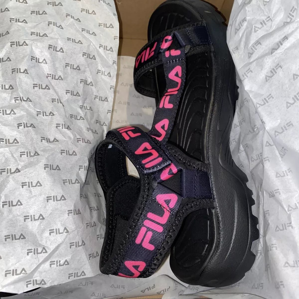 Fila Alteration Strap Women s Sandals Black Pink 5SM00524 975