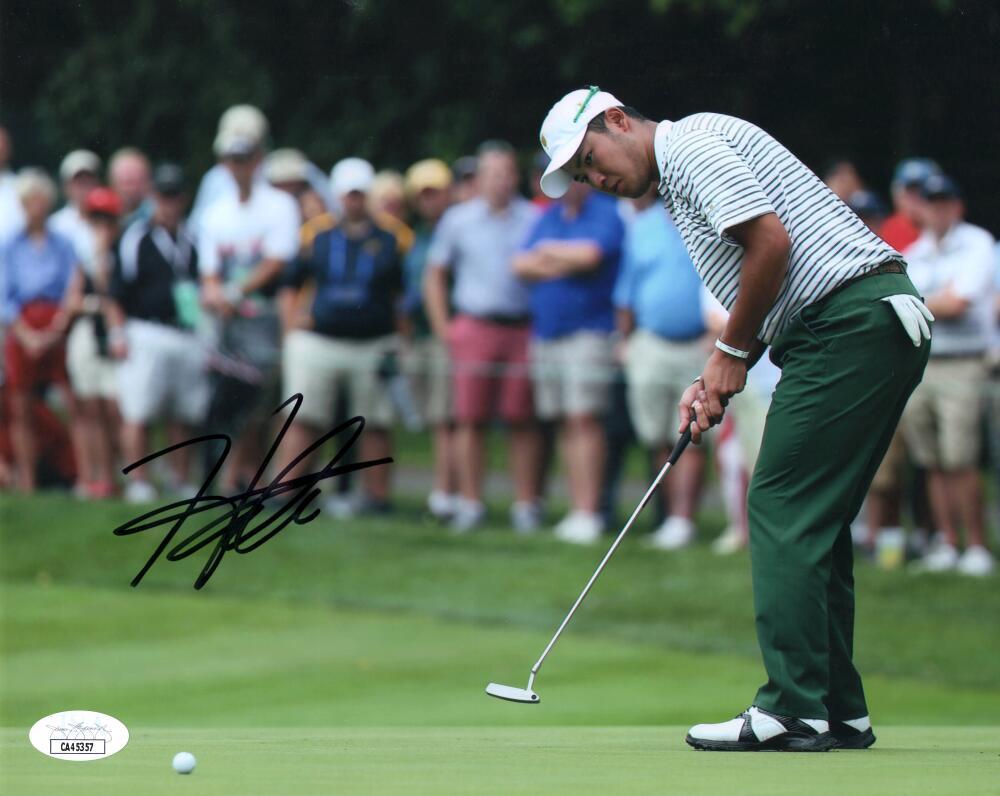 Hideki Matsuyama Autographed Signed Dallas Mavericks 8x10 Photo - 2021 Masters Champion w/ JSA COA 