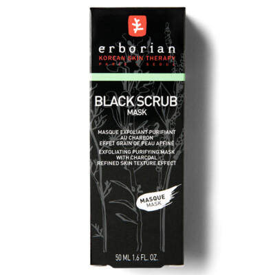 Erborian Black Scrub Charcol 15ml, 50ml/ 05oz, 1.6oz  Korean Skin Therapy +Track