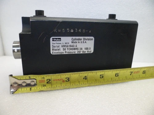 PARKER 50 TCHDBRS 3A 100.0 HYDRAULIC CYLINDER 50mm. BORE X 100mm. STROKE N.O.S.