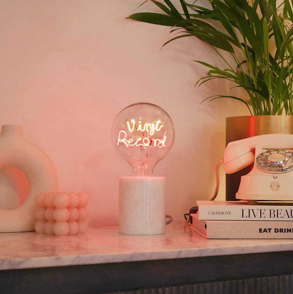 Neon Text Bulb | Vinyl Record | Love You | Peace - Image 2 of 4