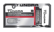 Toyota Tundra Chrome Black Metal License Plate Frame Toyota Tundra Chrome Black Metal License Plate Frame