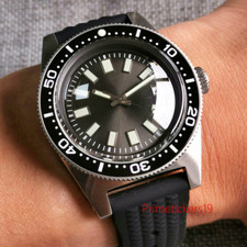 Grey Sunburst 62mas NH35A Dive Automatic Men Watch Domed AR Sapphire Date Lume