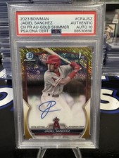2023 Bowman Chrome Jadiel Sanchez Gold Shimmer Auto /50 PSA 10