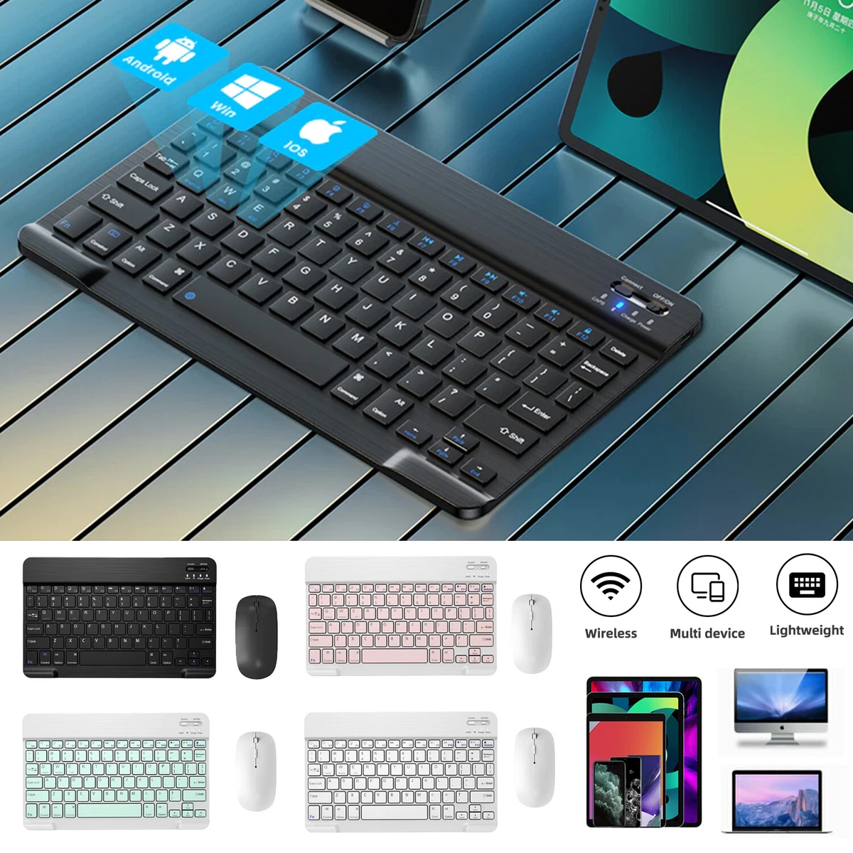 Slim Mini Wireless Keyboard Bluetooth/ Mouse For PC Laptop Mac iOS iPhone  Tablet