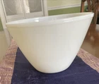 Vtg FIRE KING Oven Ware White MILK GLASS Mixing Bowl  7.50” Round X 5” Tall