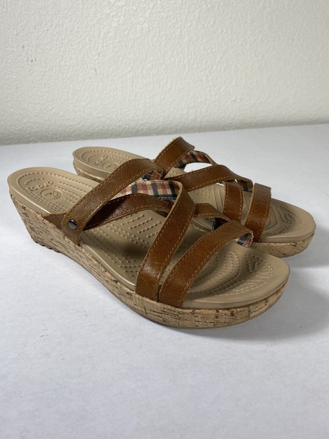 Crocsâ¢ Synthetic Brooklyn Low Wedge Sandals From Finish Line in Black - Lyst