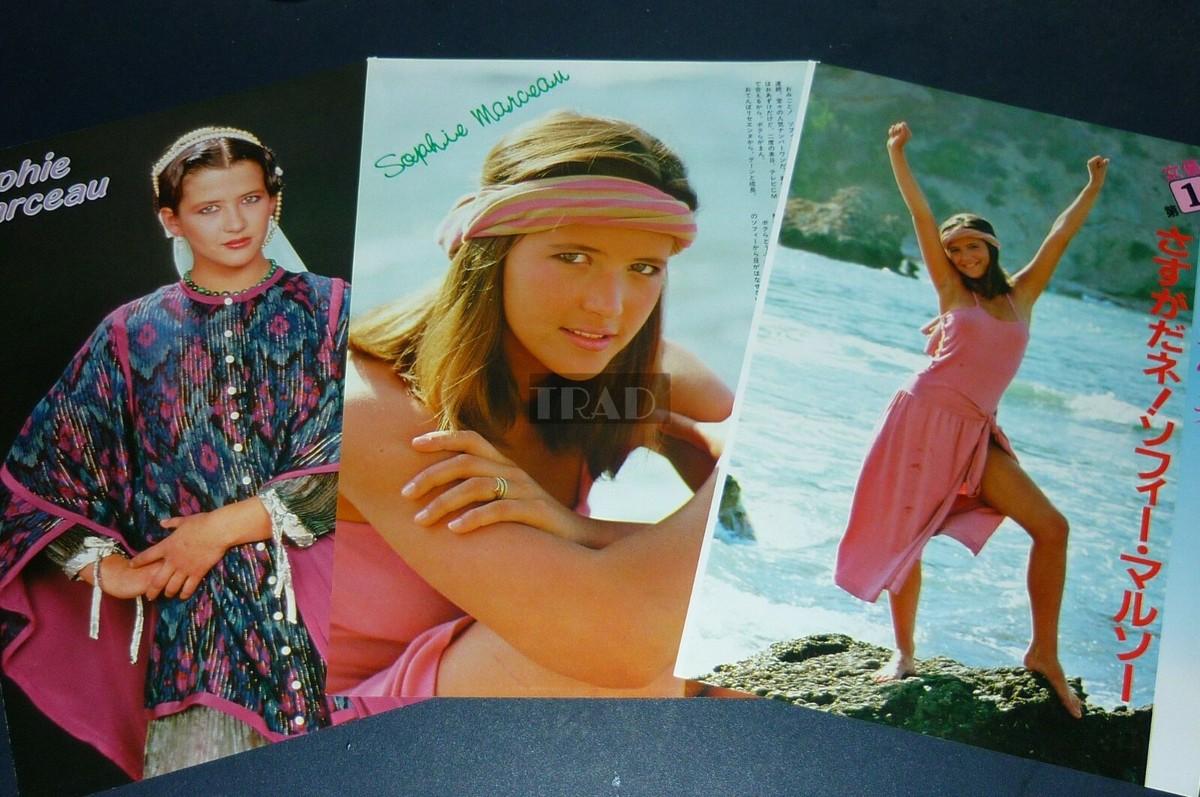 SOPHIE MARCEAU sexy 1984 JPN Picture Clipping 3-SHEETS(4pgs) oe/v