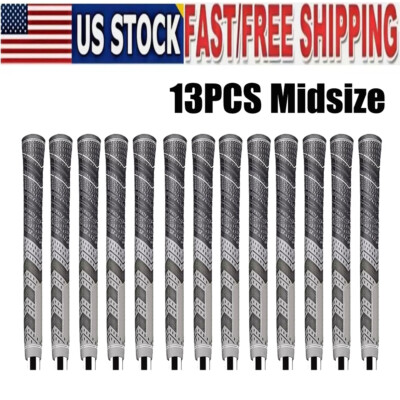 13Pcs Golf Girp Golf Club Grip MCC PLUS4 Anti-slip 60R Gray Rubber Midsize Grip