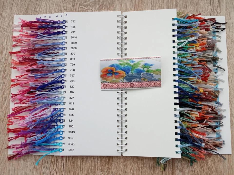 DMC Color Chart with Real Thread Samples - 482 Colors, 10 cm Lengths, Includes - Image 2 of 4