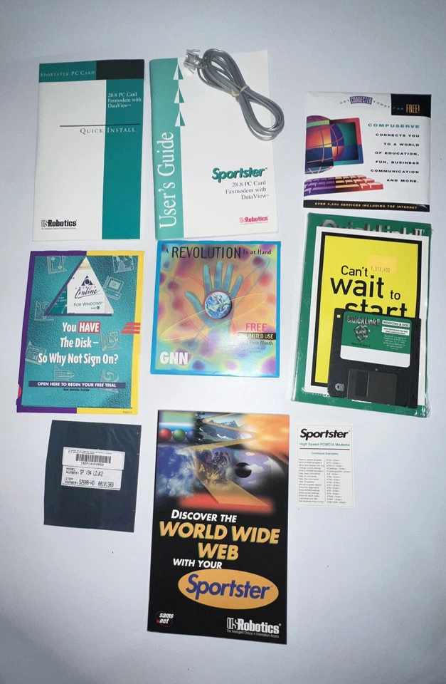 computer books disks 1st Edition Discover The World Wide Web W Sportster Vtg - Image 2 of 4