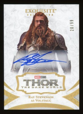 2021 UD Black Diamond Marvel Exquisite Ray Stevenson Volstagg Autograph /99 Auto