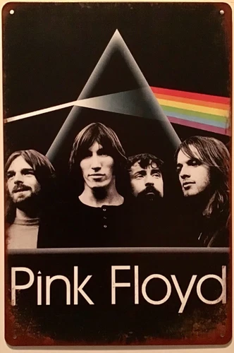 TIN SIGN 8x12 Pink Floyd rock roll band Dark side moon Roger Waters prism Br11b
