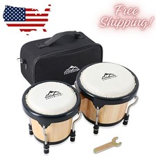 Bongo Drum 4 and 5 Set for Adults Kids Beginners Professionals Tunable Wood...