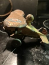Vintage Marx Looping Rollover USAF Airplane Tin Litho Wind Up Toy Plane