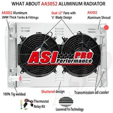 3Row Radiator Shroud Fan w/ Condenser Combo For 2007-20 Nissan 370Z Infiniti Q60