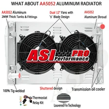 3 Row Radiator Shroud Fan w/ Condenser Combo For 07-20 Nissan 370Z Infiniti G35