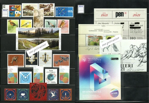 LIECHTENSTEIN 2021 - Complete Year.  MNH.  €