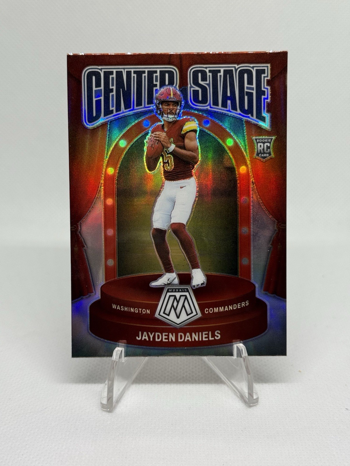 2024 Panini Mosaic Center Stage Jayden Daniels #8 Silver Prizm (RC)