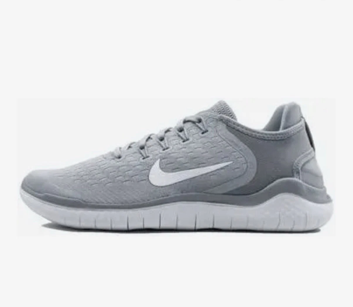 Nike Free RN 2018 Wolf Grey White men’s size 10 *NEW* 942836-003