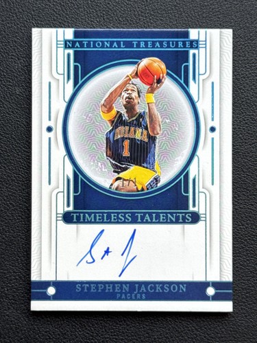 2023-24 National Treasures Timeless Talents Auto 1/1 Platinum Stephen Jackson