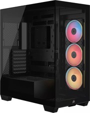 CORSAIR - 3500X LX-R RGB iCUE LINK Mid-Tower PC Case - Black