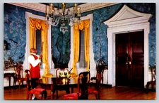 Postcard Virginia Williamsburg Supper Room Governor's Palace