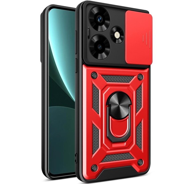 Gepanzerte SchutzhüLle FüR Infinix Hot 30, Camshield Slide, Rot-image