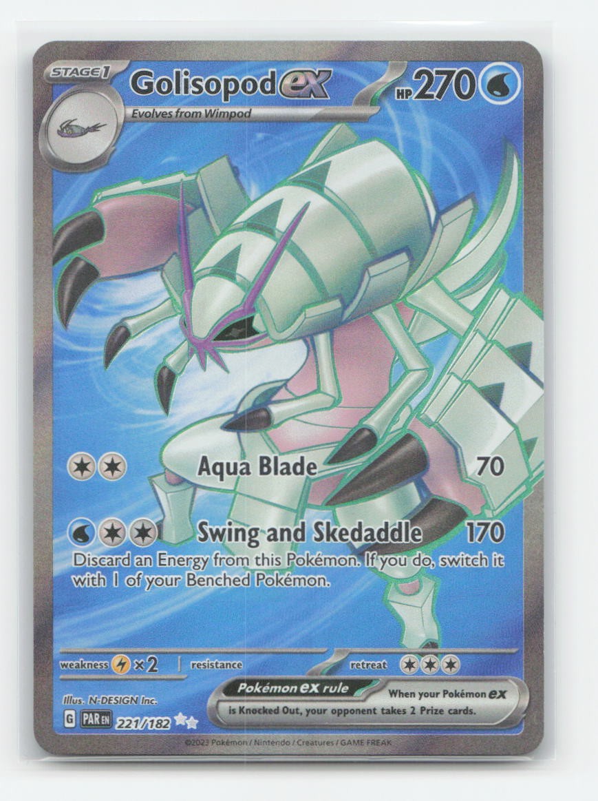 Golisopod ex 221/182 - Ultra Rare Paradox Rift Pokemon Holo NM