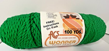 Vintage CHRISTMAS GREEN Macrame Wonder Twist Cord 6mm 100 Yards Crafts NOS