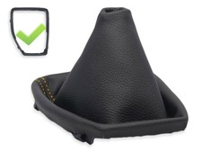 SCHALTMANSCHETTE FUR BMW X1 E84 SCHALTSACK ECHTELEDER NAHT GELB + RAHMEN