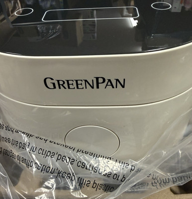 GreenPan 8 cup Ceramic Fuzzy Logic Carb Reducing Rice Cooker-CREAM