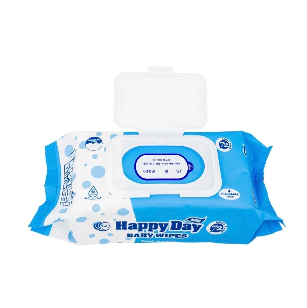 HAPPY DAY BABY WIPES FRAGRANCE FREE (72 sheets/ pack)